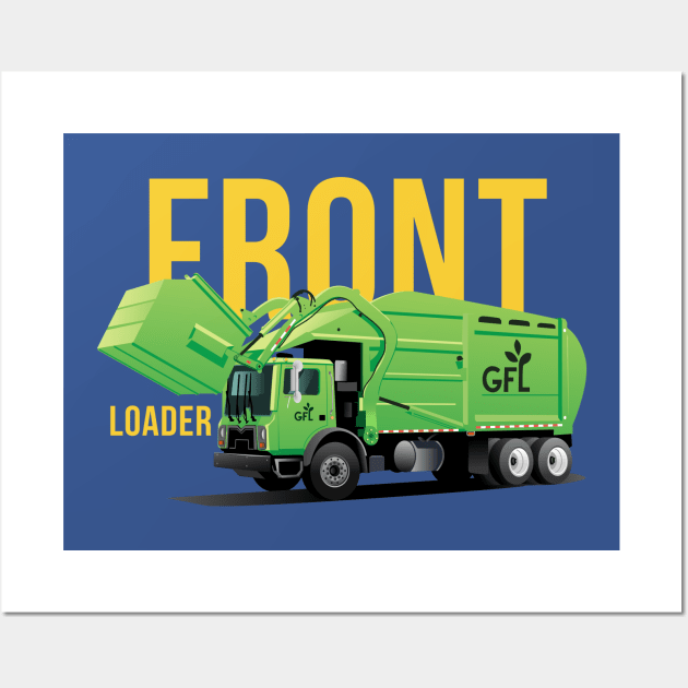 GFL Front Loader Garbage Truck Wall Art by GarbageTrucksRule